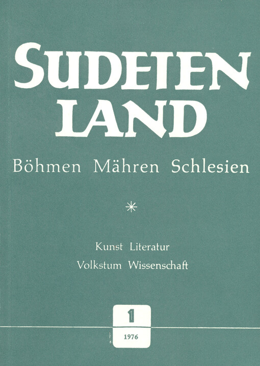 Sudetenland Böhmen, Mähren, Schlesien : Vierteljahresschrift für Kunst, Literatur, Wissenschaft und Volkskultur. Heft 3
