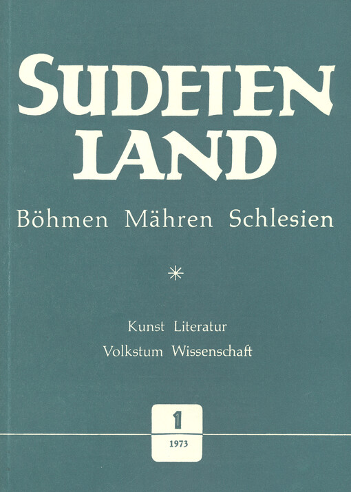 Sudetenland Böhmen, Mähren, Schlesien : Vierteljahresschrift für Kunst, Literatur, Wissenschaft und Volkskultur. Heft 3