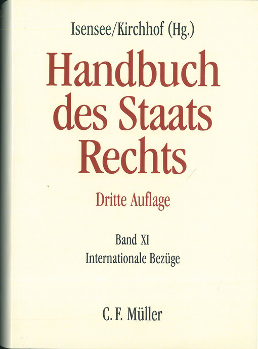Handbuch des Staatsrechts der Bundesrepublik Deutschland, Bd. 11