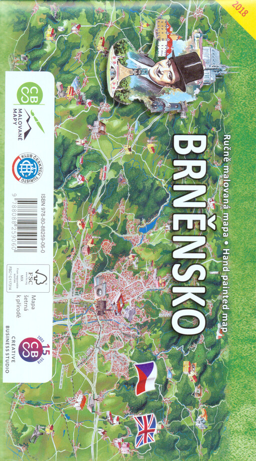 Brněnsko : ručně malovaná mapa : hand painted map