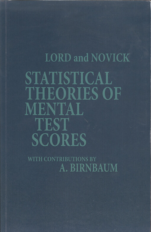 Statistical theories of mental test scores