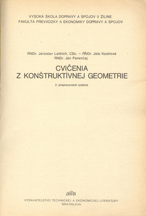Cvičenia z konštruktívnej geometrie