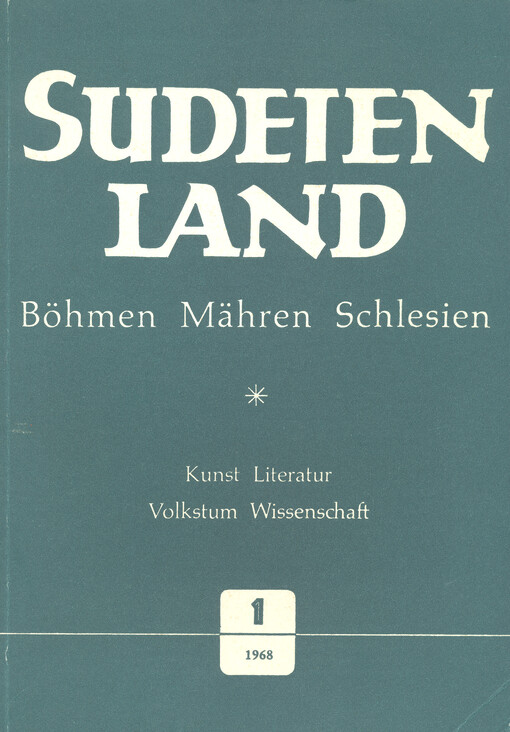 Sudetenland Böhmen, Mähren, Schlesien : Vierteljahresschrift für Kunst, Literatur, Wissenschaft und Volkskultur. Heft 3