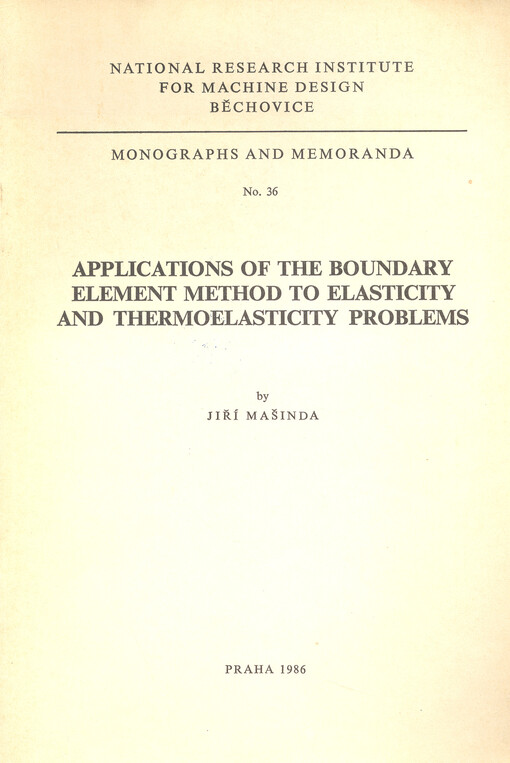 Applications of the boundary element method to elasticity and thermoelasticity problems