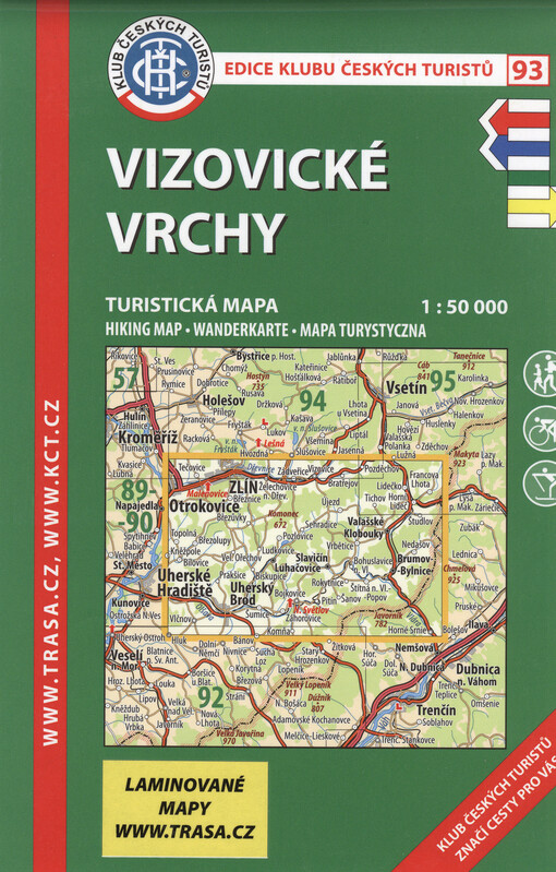 Vizovické vrchy : turistická mapa