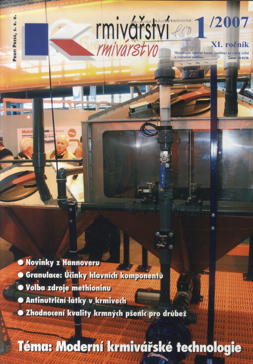 Krmivářství = Krmivárstvo : mezinárodní odborný časopis zaměřený na výživu zvířat a veterinární medicínu