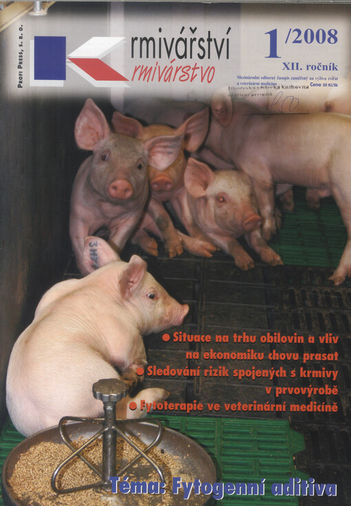 Krmivářství = Krmivárstvo : mezinárodní odborný časopis zaměřený na výživu zvířat a veterinární medicínu