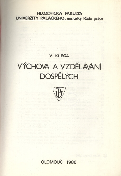Výchova a vzdělávání dospělých