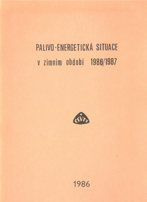 Palivo-energetická situace v zimním období.1986/1987