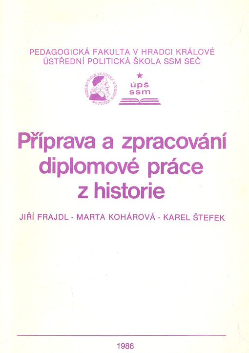 Příprava a zpracování diplomové práce z historie