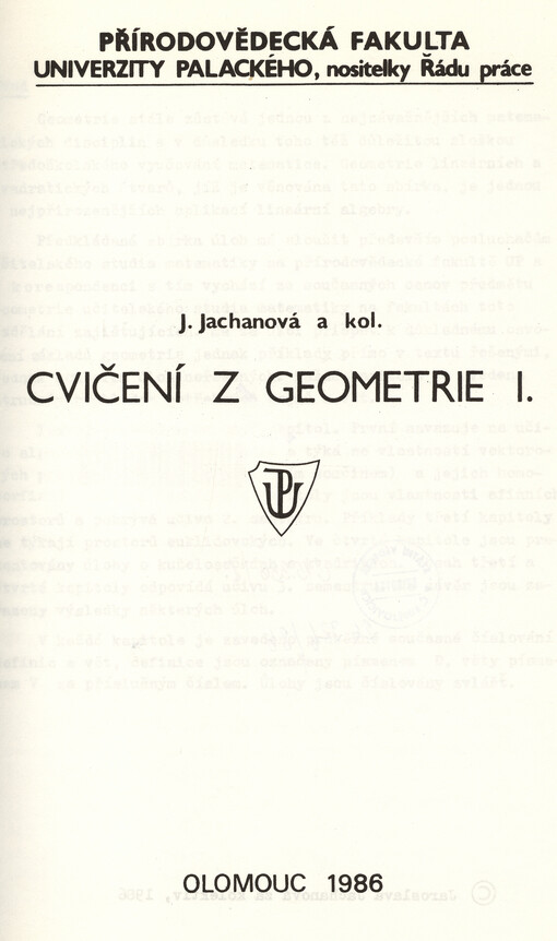 Cvičení z geometrie I.