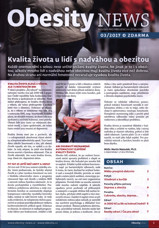 Obesity news : noviny pro prevenci a léčbu obezity