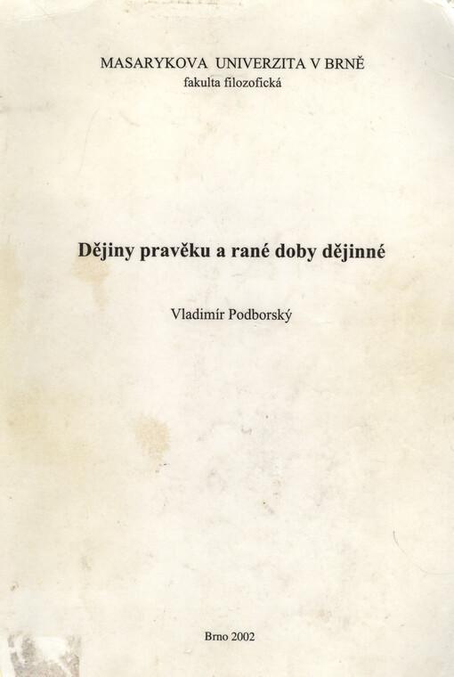 Dějiny pravěku a rané doby dějinné