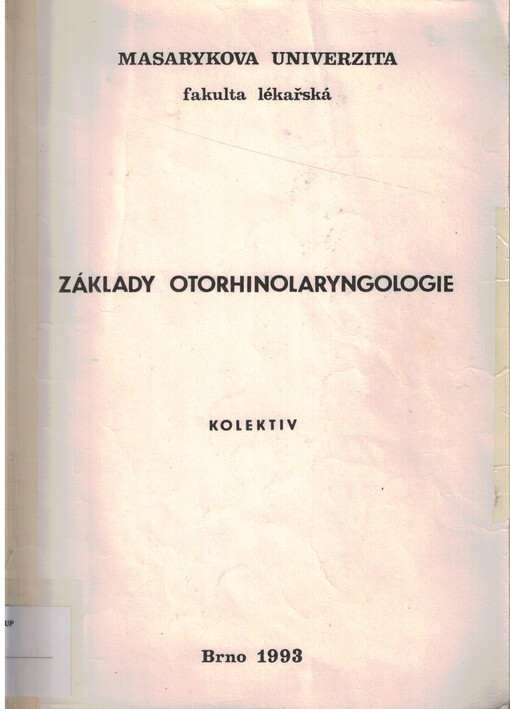 Základy otorhinolaryngologie