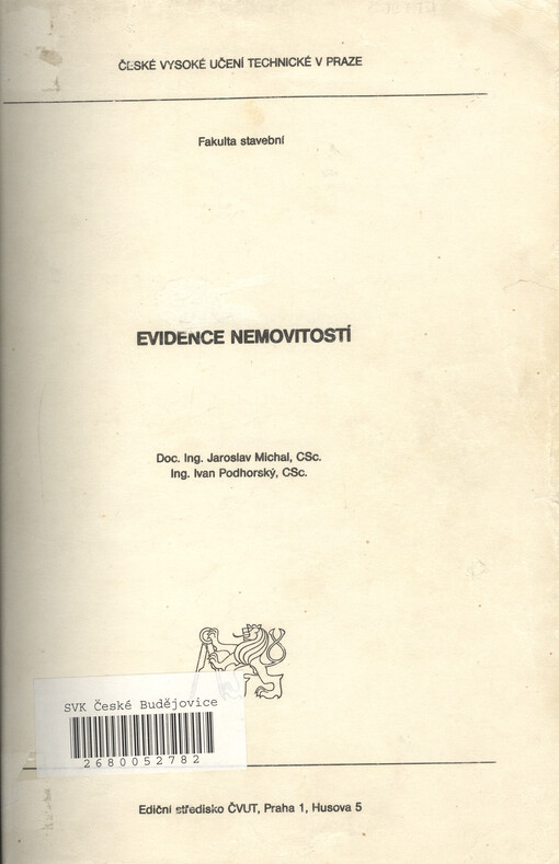 Evidence nemovitostí, 1. vyd.