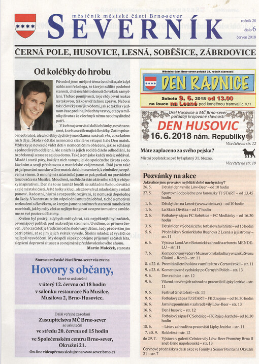 Severník : informační bulletin městské části Brno-sever : Černá Pole, Husovice, Lesná, Soběšice