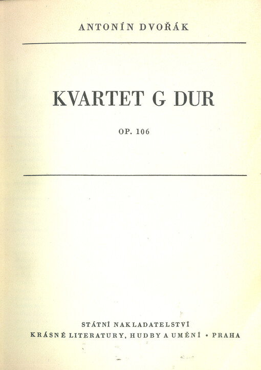 Kvartet G Durop. 106