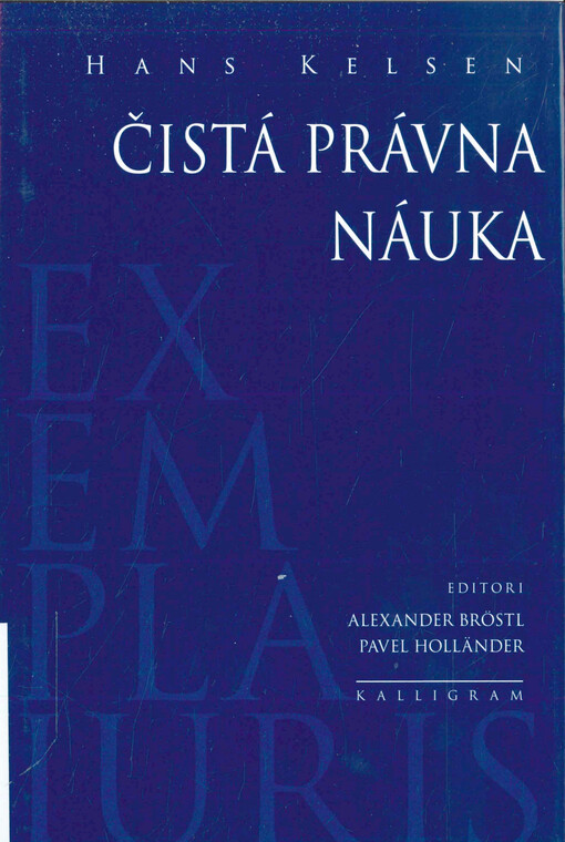 Čistá právna náuka : úvod do problematiky právnej vedy