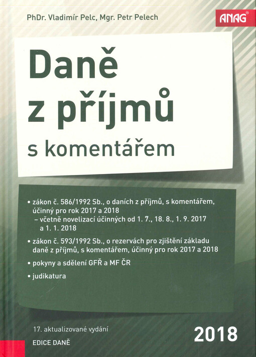 ANAG Daně z příjmů s komentářem 2018