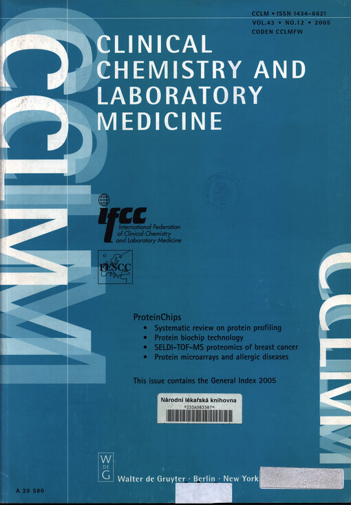 Clinical chemistry and laboratory medicine : journal of the Forum of the European societies of clinical chemistry