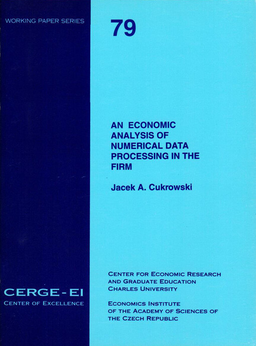 economic analysis of numerical data processing in the firm