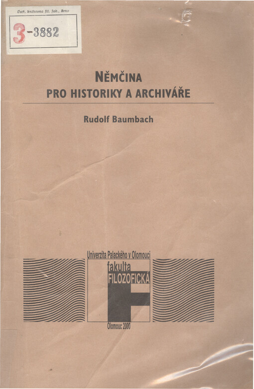 Němčina pro historiky a archiváře