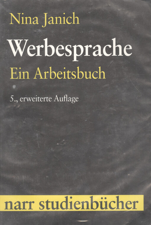 Werbesprache : ein Arbeitsbuch