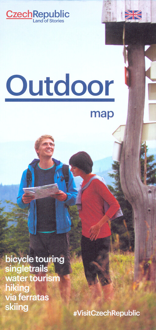 Outdoor map : bicycle touring, singletrails, water tourism, hiking, via ferratas, skiing