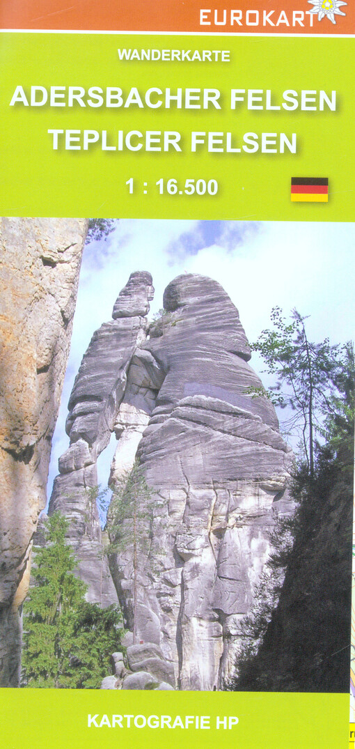 Adersbacher Felsen, Teplicer Felsen : Wanderkarte 1:16 500