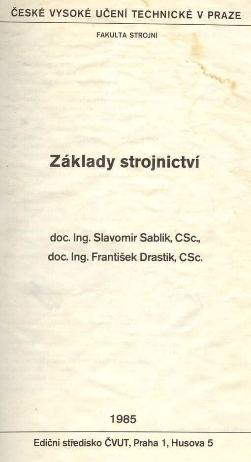Základy strojnictví