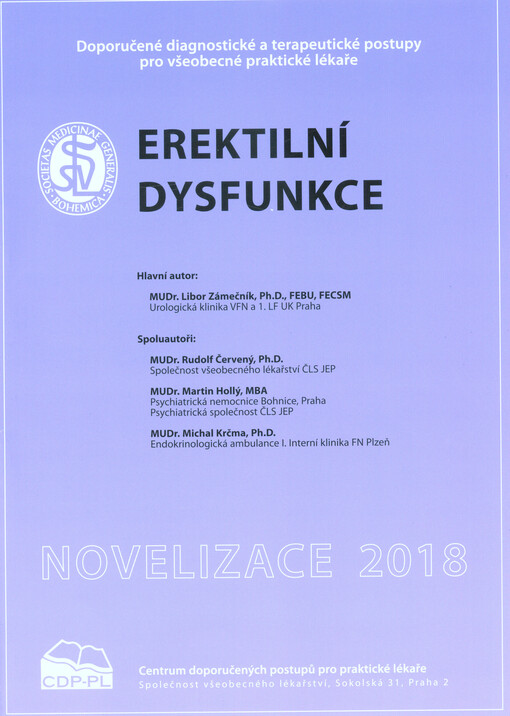 Erektilní dysfunkce : doporučené diagnostické a terapeutické postupy pro všeobecné praktické lékaře 2018