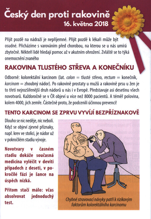 Český den proti rakovině : ... ročník celonárodní květinové sbírky