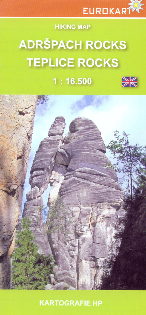 Adršpach rocks, Teplice rocks : hiking map 1:16 500