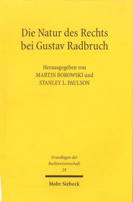 Die Natur des Rechts bei Gustav Radbruch