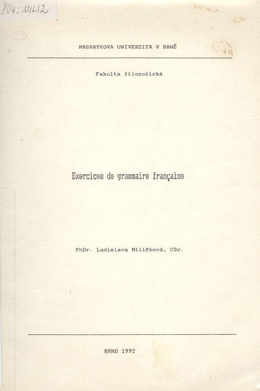 Exercices de grammaire française