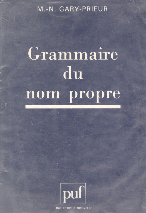 Grammaire du nom propre