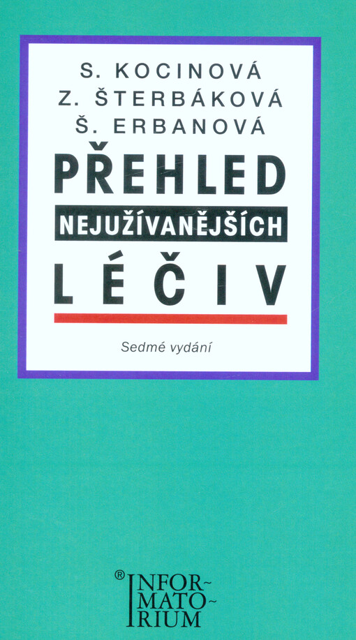 Přehled nejužívanějších léčiv