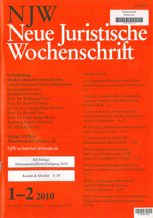Neue juristische Wochenschrift