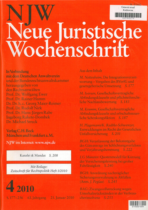 Neue Juristische Wochenschrift