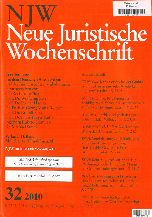 Neue Juristische Wochenschrift