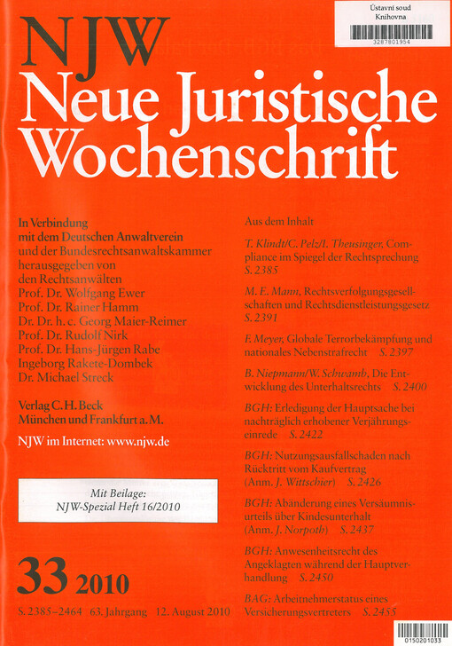 Neue Juristische Wochenschrift