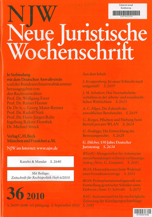 Neue Juristische Wochenschrift