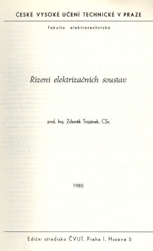 Řízení elektrizačních soustav