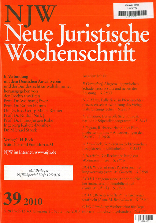 Neue Juristische Wochenschrift