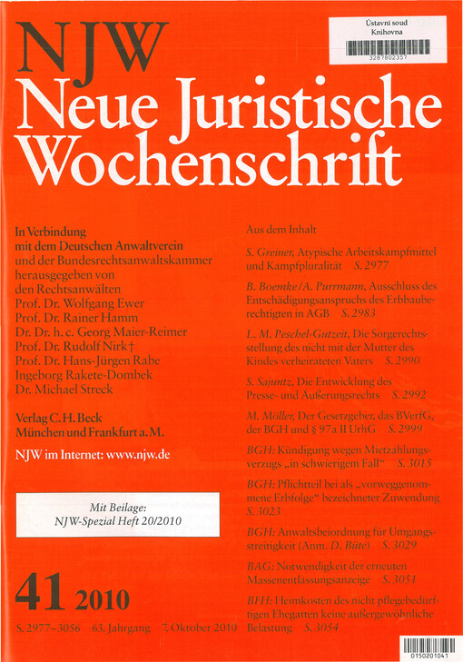 Neue Juristische Wochenschrift