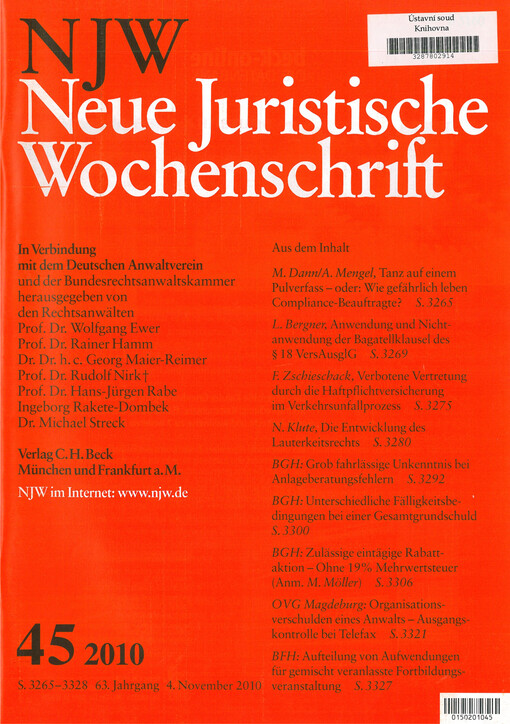Neue Juristische Wochenschrift