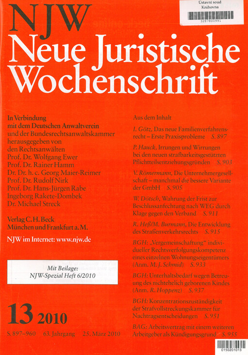 Neue Juristische Wochenschrift
