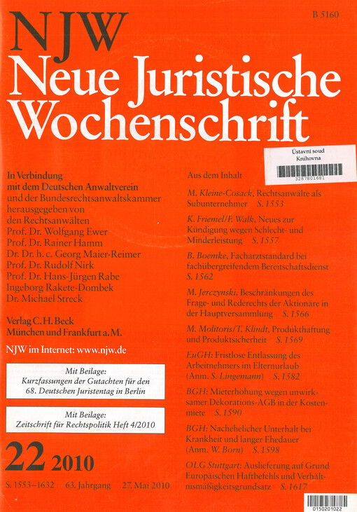 Neue Juristische Wochenschrift