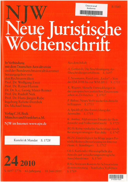 Neue Juristische Wochenschrift
