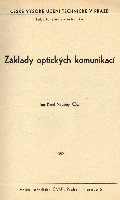 Základy optických komunikací